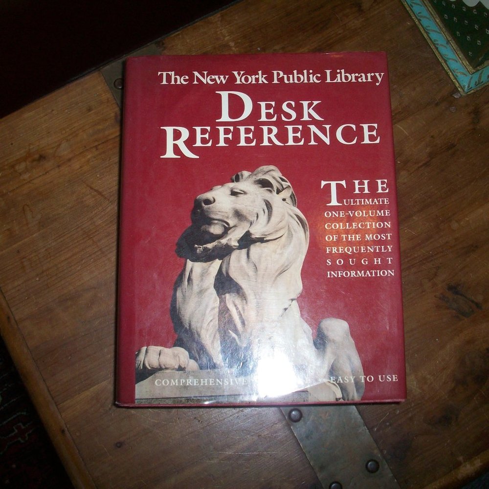 The New York Public Library Desk Reference - HB 1st Ed - frequently sought Info